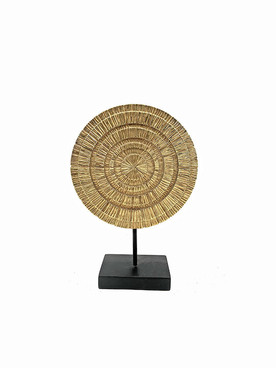 Atmosphera Round Decorative Platter Stand Gold 6.5x33cm