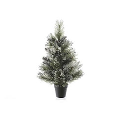 Kaemingk Christmas Decorative Snowy Plastic Tree 75cm Green