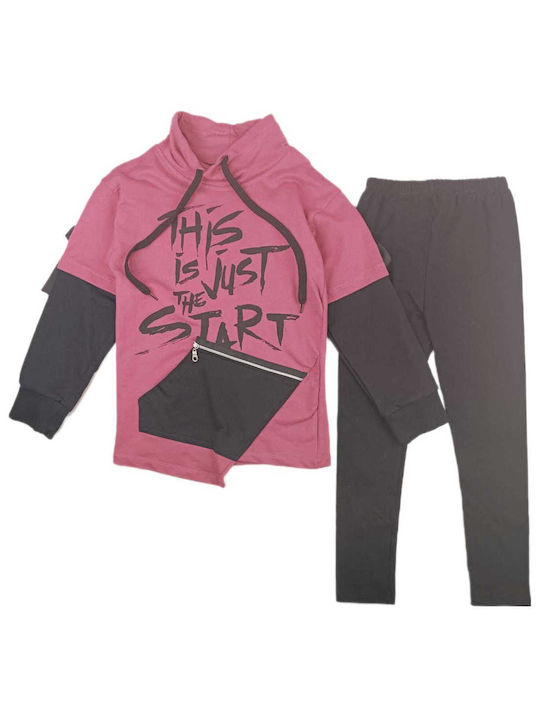 Trendy Shop Kids Set with Leggings Winter 2pcs Fuchsia