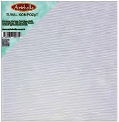 Artebella Καμβάς Καρτολίνο Λευκός 30x30εκ. 1τμχ