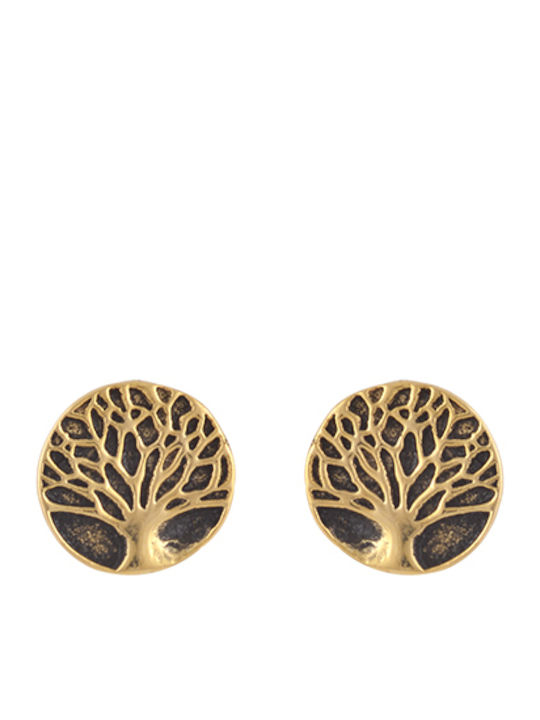 Sava Jewellery Gold-Plated Silver Stud Earrings