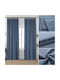 Homeone Vorhang mit Bleistiftfalten Blau 270x270cm