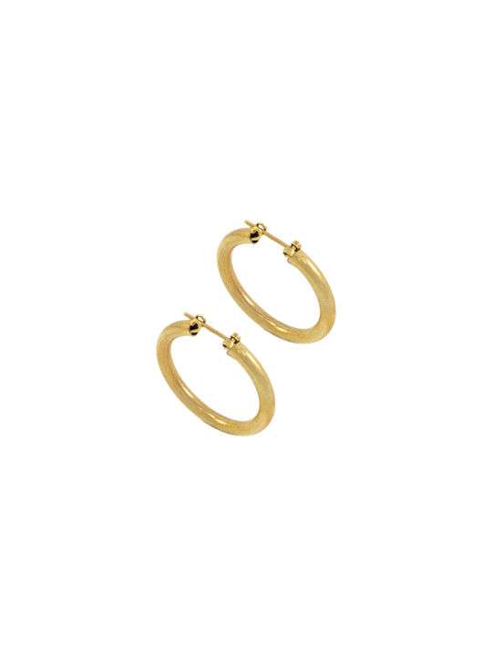 Earrings Hoops made of Gold 14K