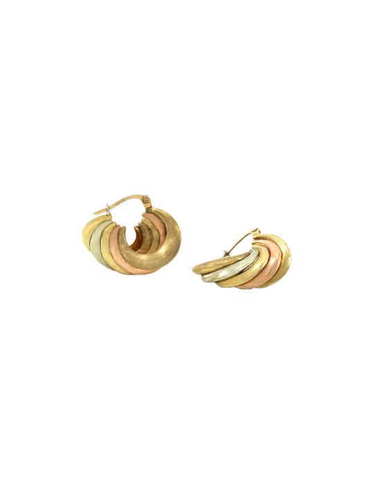 Earrings Hoops made of Gold 14K