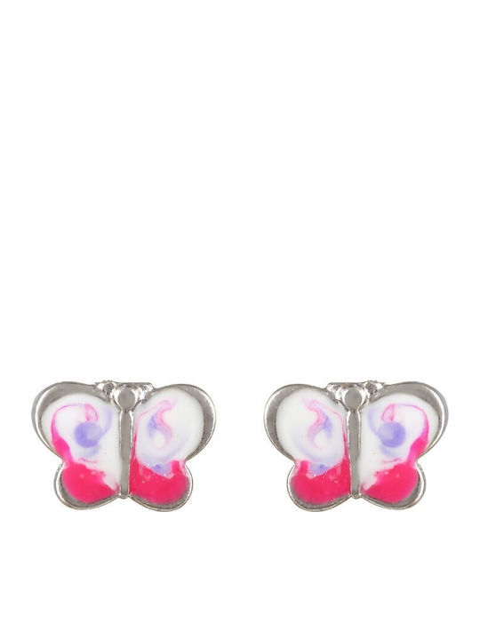 Kids Earrings Studs Butterflies made of Silver