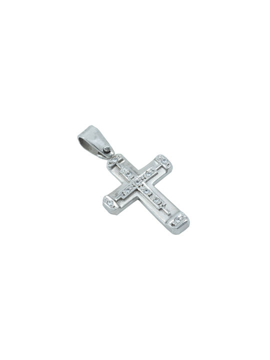 White Gold Cross 14K