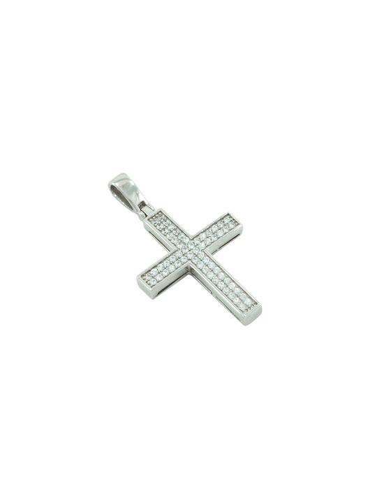 White Gold Cross 14K