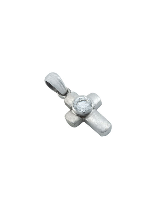 White Gold Cross 14K