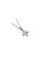 Women's White Gold Cross 18K with Chain