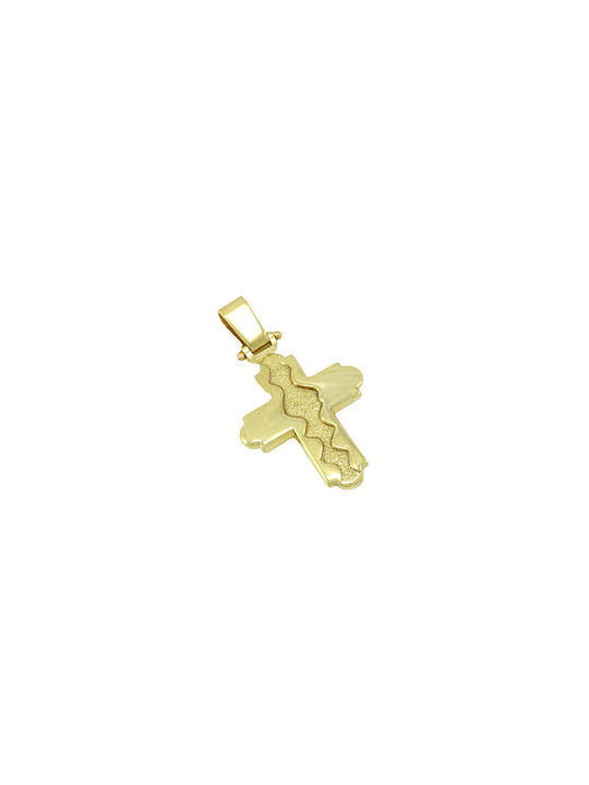 Gold Cross 14K Double Sided