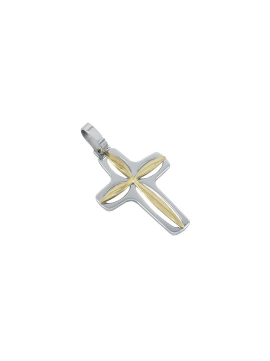 Weißgold Kreuz 14K