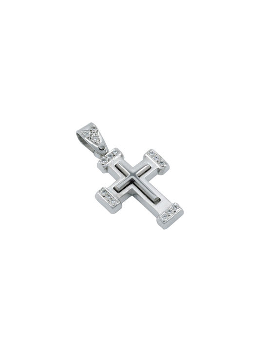 White Gold Cross 14K