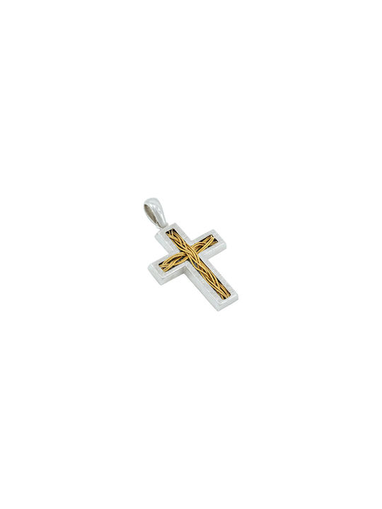 Weißgold Kreuz 14K