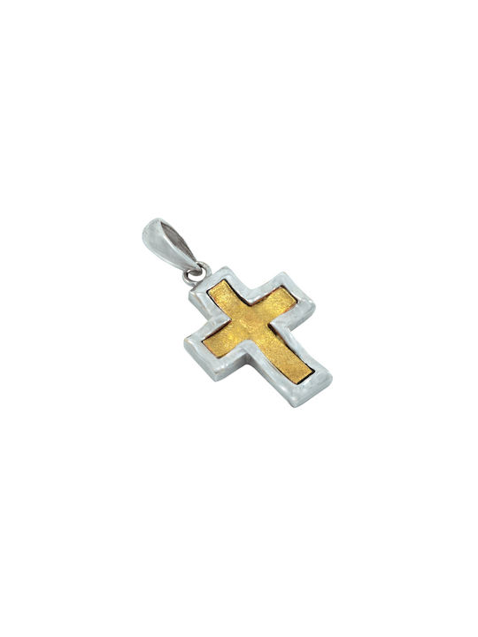 White Gold Cross 18K