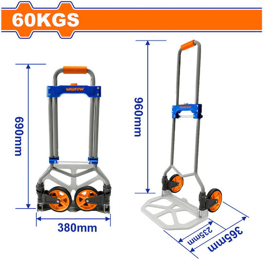 Wadfow Transport Trolley Foldable for Weight Load up to 60kg