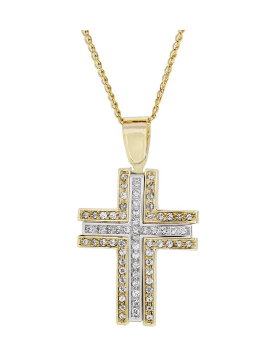 Katsigiannis Damen Gold Kreuz 14K