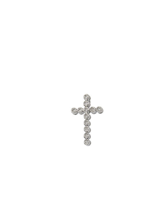 Dimiourgiko Vildiridis Women's White Gold Cross 18K