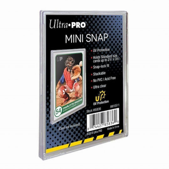 Ultra Pro Uv Mini Snap Card Holder Card Sleeves Standard Size Διάφανη