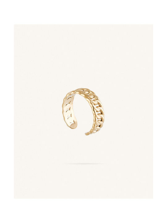 StanStefan Women's Gold Plated Steel Ring Ρυθμιζόμενο Chain