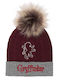 Kinder Mütze Gestrickt Burgundisch