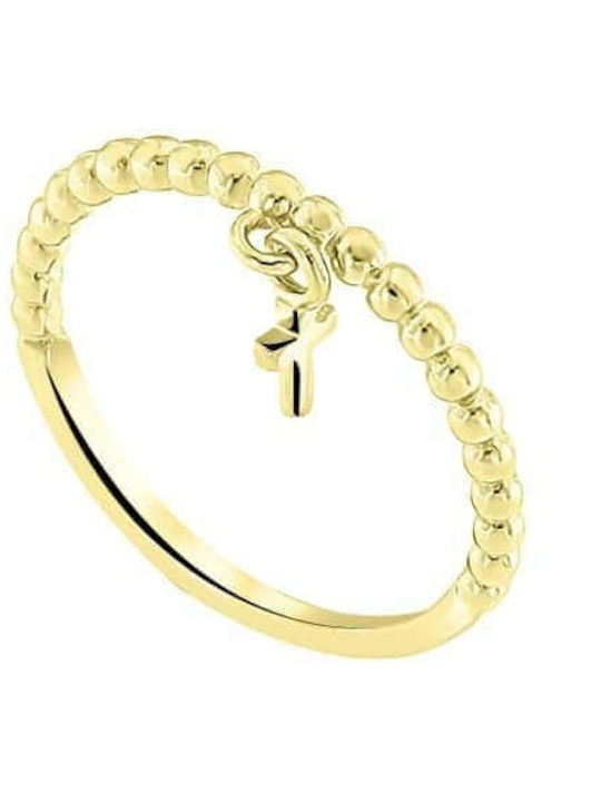 Eforo Damen Ring aus Silber Vergoldet
