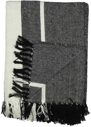 Atmosphera Ριχτάρι Πολυθρόνας 130x170εκ. White/Black