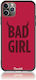 Bad Girl Back Cover Tempered Glass / Silicone Red (iPhone 11 Pro MaxRealme 11 Pro / 11 Pro+)