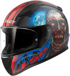 LS2 Ff353 Rapid Ii Full Face Helmet DOT / ECE 22.06 1300gr Zombie Gloss Black/Red