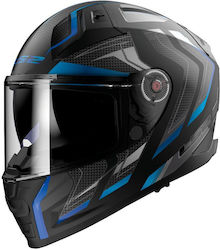 LS2 FF811 Vector II Alizer Full Face Helmet with Pinlock and Sun Visor DOT / ECE 22.06 1500gr Matt Black/Blue