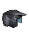 Faseed Χ1 Trail Black Matt Κράνος Μηχανής Jet ECE 22.06 με Sunvisor