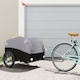 Vidaxl Bicycle Trailer Black Gray 45 Kg Iron