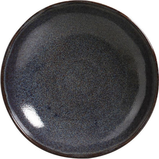 Porto Brasil Organic Titanium Teller Suppe Keramik Blau mit Durchmesser 21.5cm