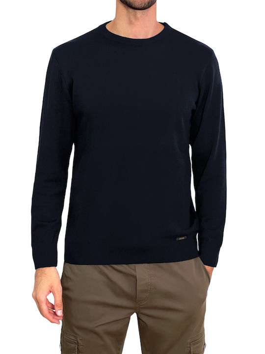 Roy Garage Herren Langarm-Pullover BLUE NAVY