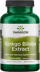Swanson Extract 60mg Ginkgo Biloba 240 κάψουλες