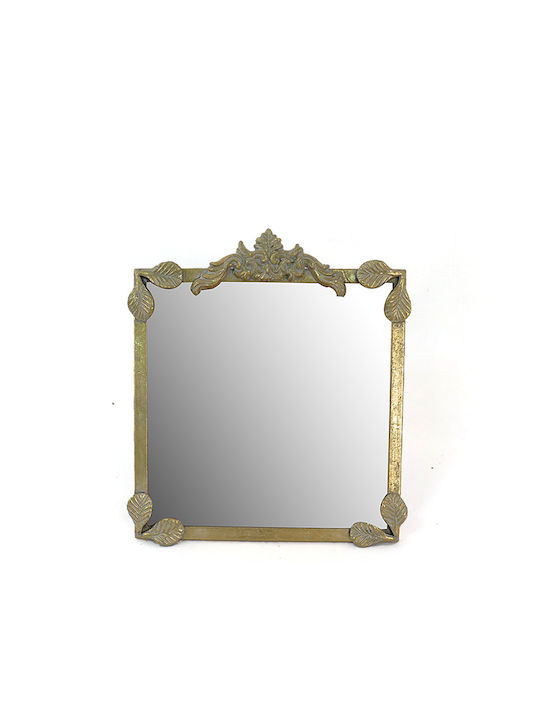 Plastona Επιτραπέζιος Wall Mirror with Gold Frame 35x31.5cm 1pcs