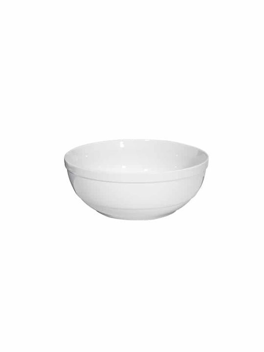 e-exoplismos Carla 23cm Σετ Σαλατιέρα από Πορσελάνη Λευκή 23x23cm 12τμχ