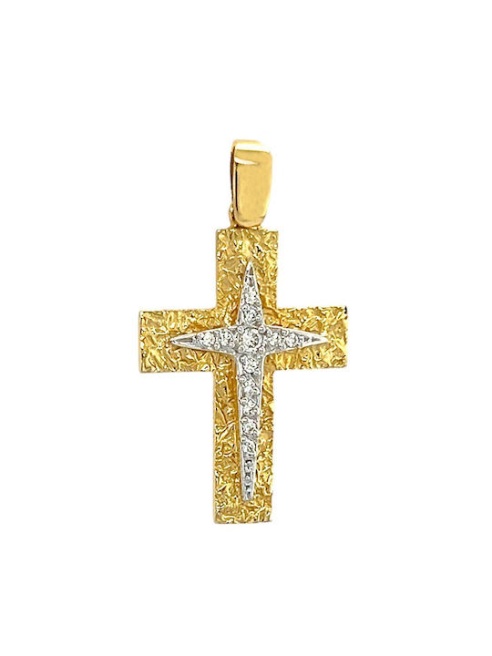 Xryseio Damen Gold Kreuz 9K