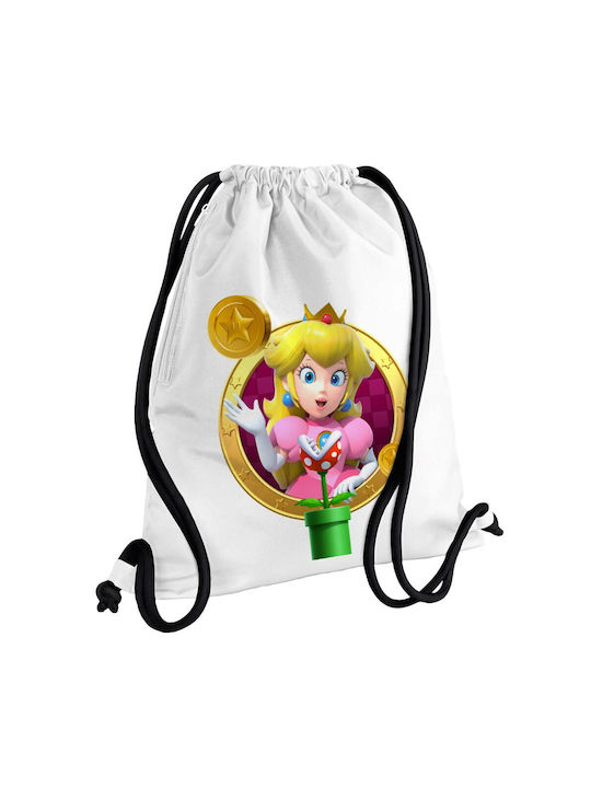 Koupakoupa Princess Peach Toadstool Gym Backpack White