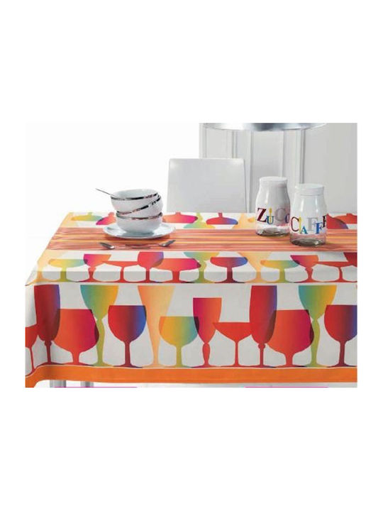 Mc Decor Τραπεζομάντηλο Vallesusa Πορτοκαλί-Κόκκινο 150x220εκ.