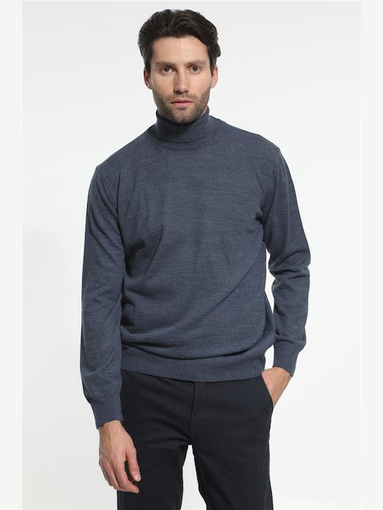 Men's Sweater Turtleneck Raf Blue