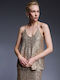 Luxe Women's Blouse Sleeveless GOLD