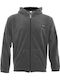 Men's Fleece Jacket Hooded Gray