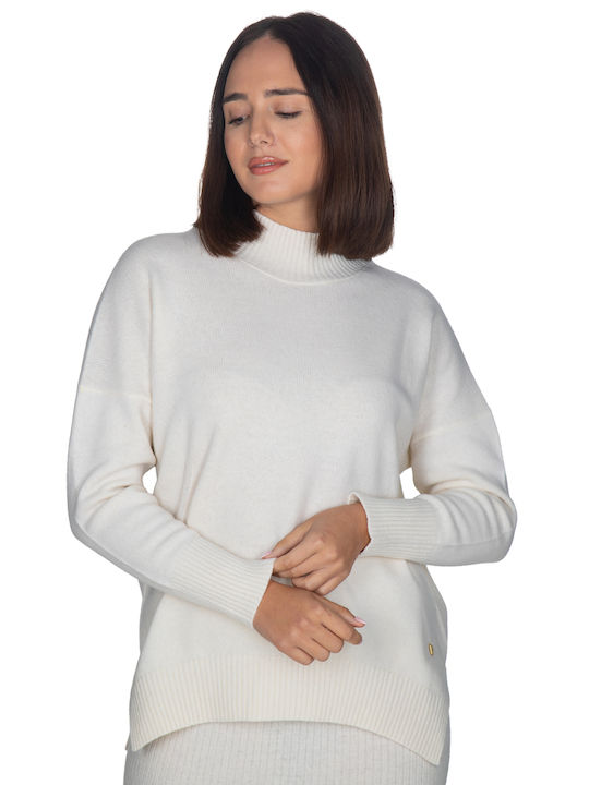 Vera Women's Long Sleeve Sweater Woolen Ecru 12810