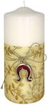 Christmas White Candle 12x5cm