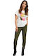 Women's Fabric Capri Trousers Green