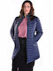 Women's Short Puffer Jacket for Winter Blue.