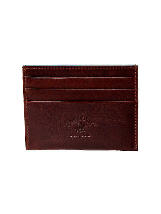 Beverly Hills Polo Club Men's Leather Card Wallet Brown
