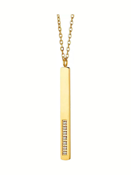 Oxzen from Gold Plated Steel with Zircon