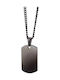 Oxzen Necklace ID Card Made of Steel with Personalization Black
