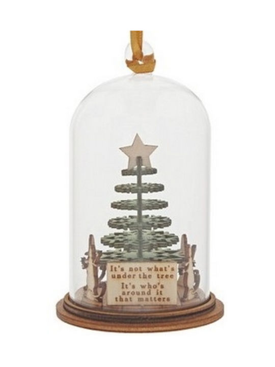 Enesco Ornament de Crăciun Copac cu Pulbere de Aur cu Paiete